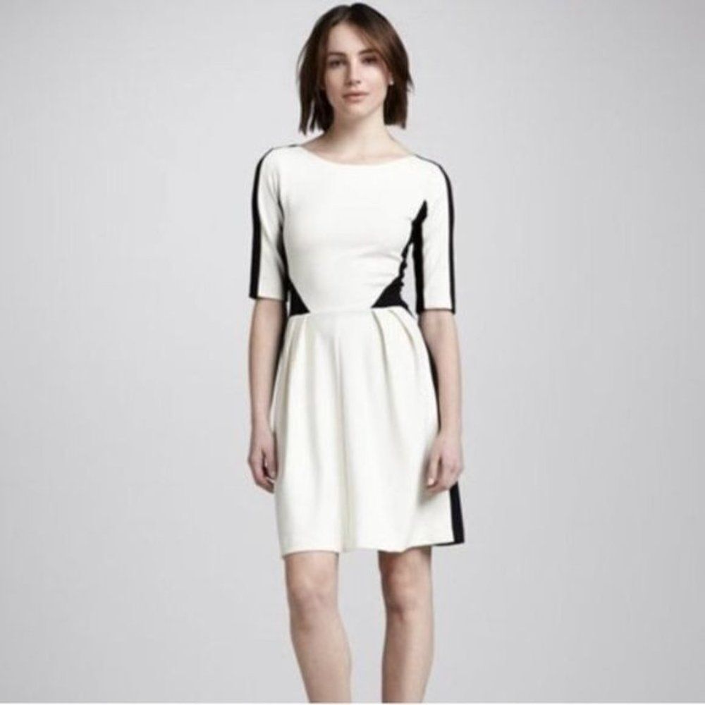 Amanda Uprichard Chelsea Fit and Flare Color Block Mini Dress Size Medium